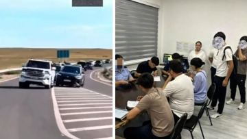 Түркістан облысында түлектердің кортежі жол ережесін бұзды: көліктер айып тұрағына қойылды
