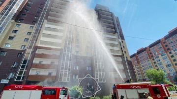 Астанада 13 қабатты тұрғын үйде өрт шықты