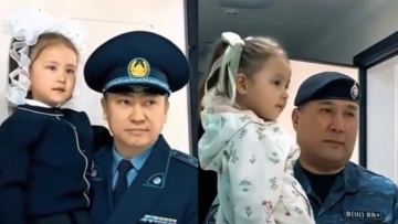 Астаналық полицейлер марқұм әріптесінің қызын мектепке алып барды