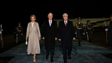 Memleket basshysy elorda áýejaiynda Belgiia koroli Filipp pen Matilda hanshaiymdy qarsy aldy