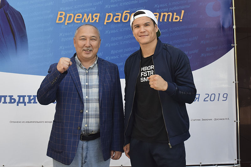 Данияр Елеусінов кандидат Аманкелді Таспиховтың штабында болды