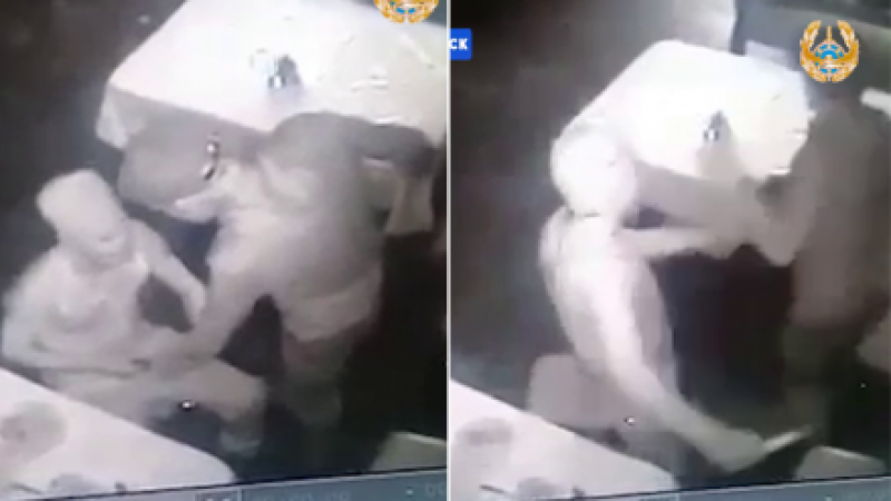 Óskemendegi dámhanalardyń birinde tanysyn pyshaqtaǵan er adamnyń videosy tarady