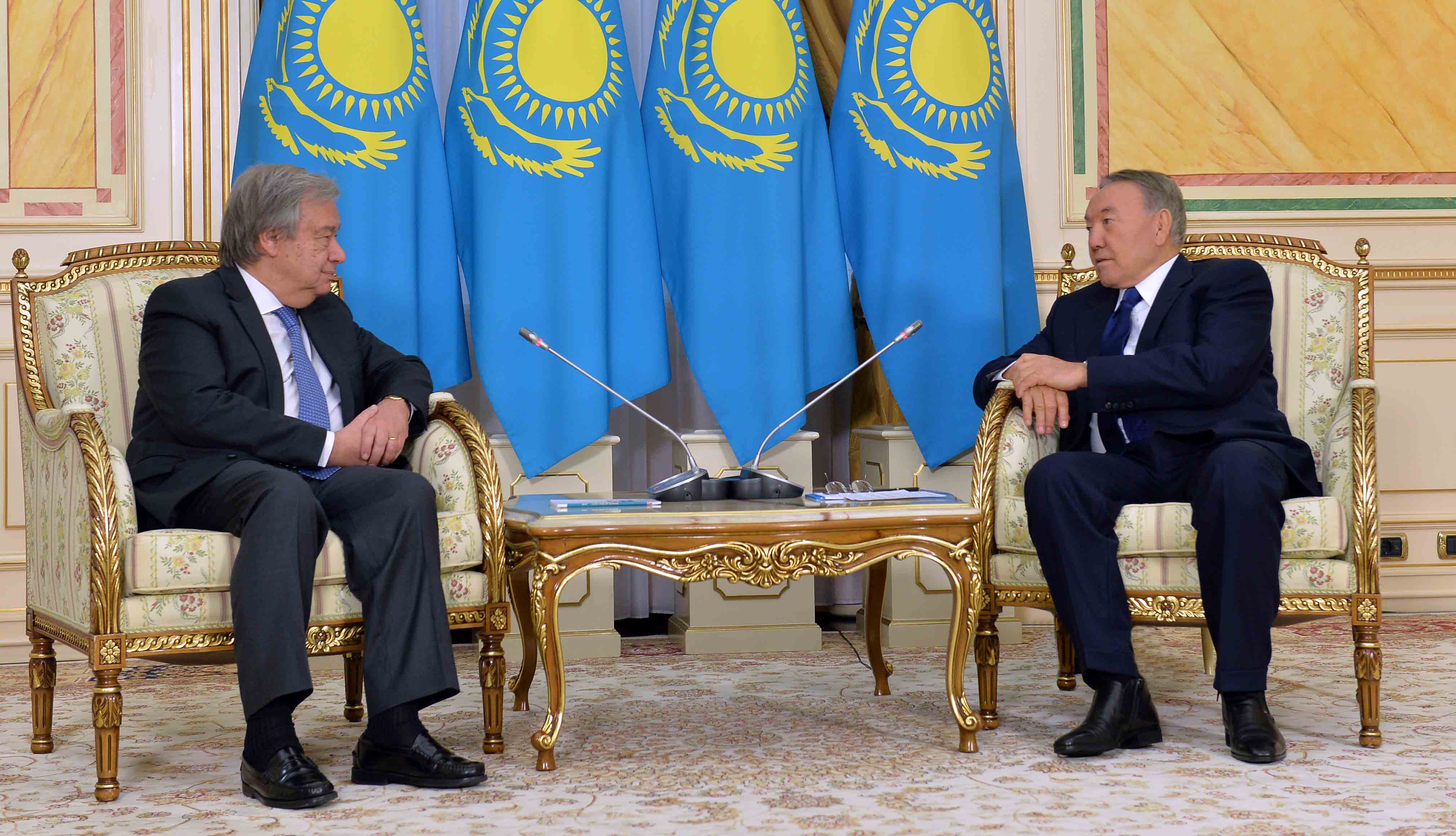 Nazarbaev BUU-nyń jańa Bas hatshysymen kezdesti
