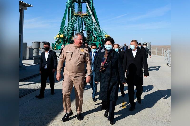 Әбдіқалықова Байқоңыр ғарыш айлағынан «СоюзМС-17» кемесінің ұшырылуын тамашалады