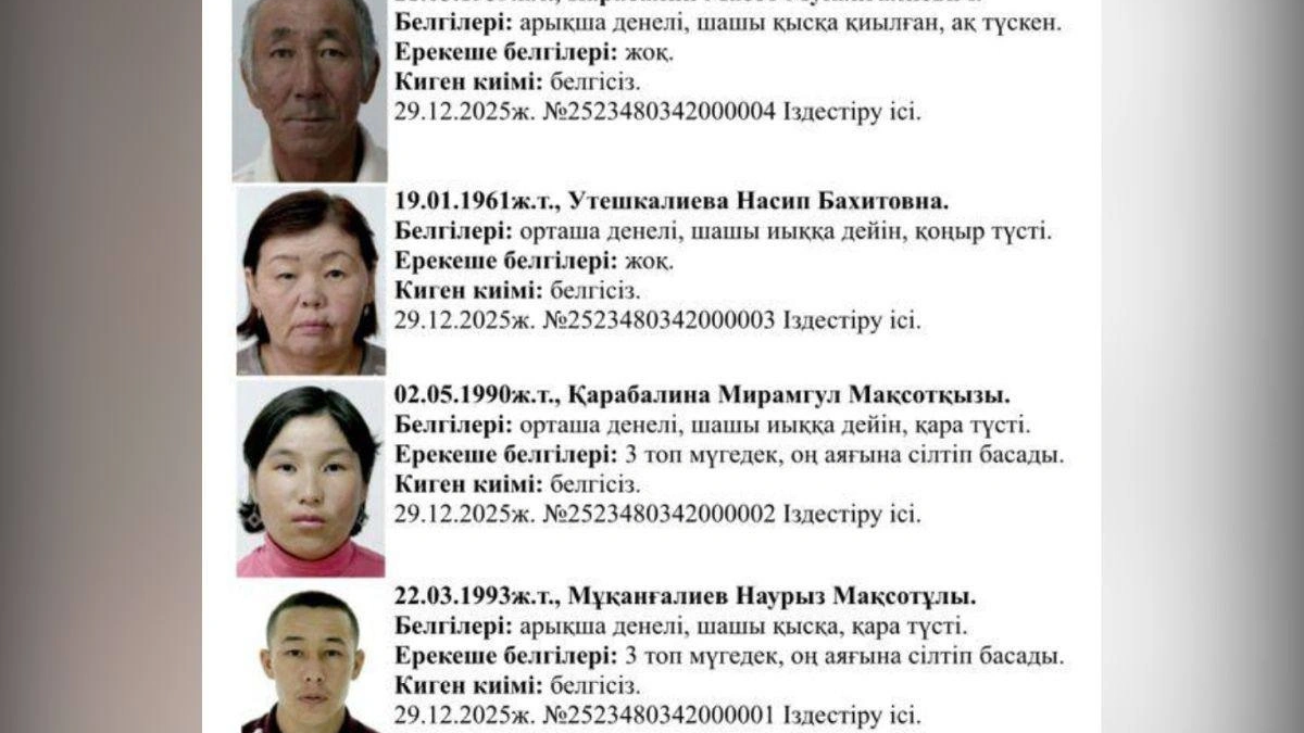 Атырауда жоғалған отбасы ісі: екі адамның мәйіті табылды