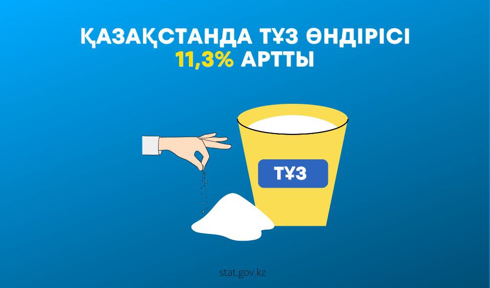 Қазақстанда өндірілген ас тұзының көлемі 11,3% артты