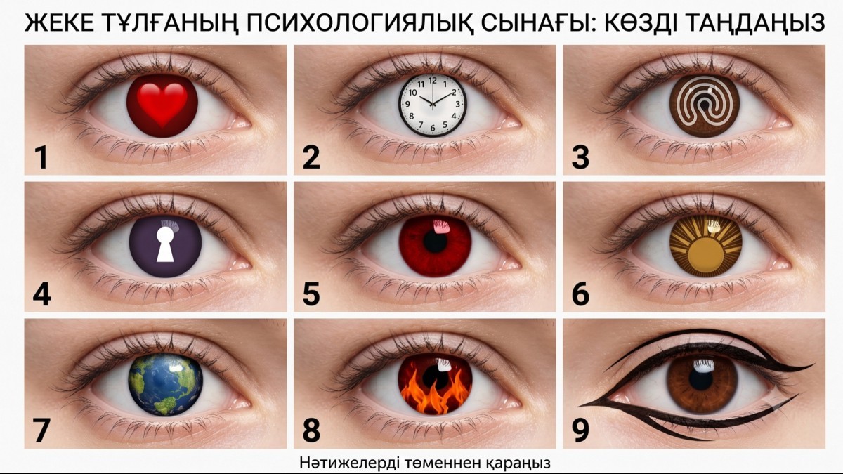 Суреттегі көздің бірін таңдап, өзіңіз туралы бар шындықты біліңіз