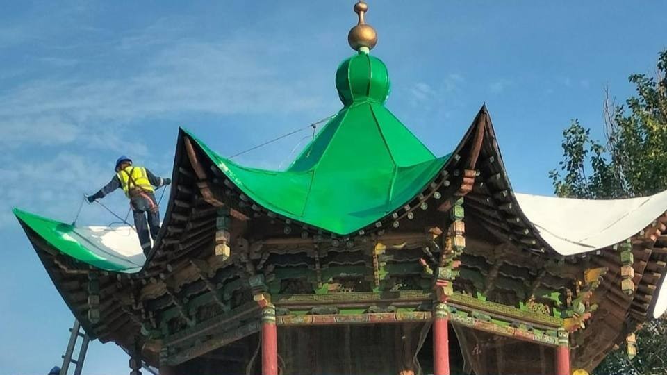 Жаркент мешітінде реставрация жұмыстары жүргізіліп жатыр