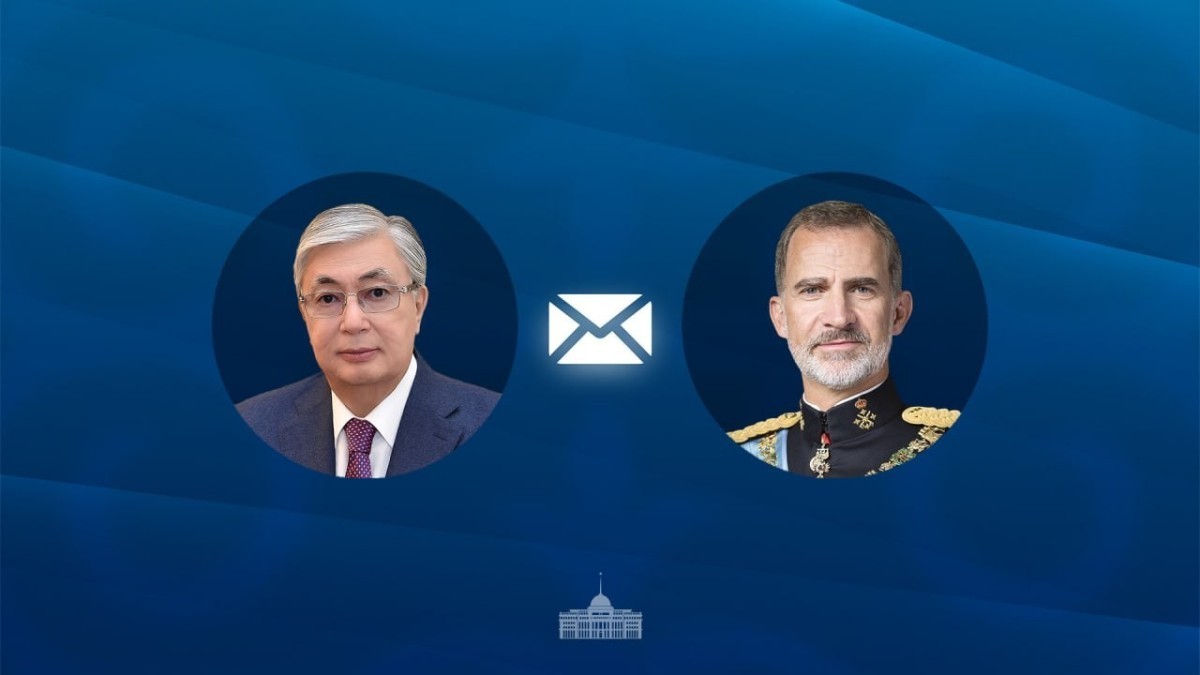 Испания Королі VI Фелипе Президент Қасым-Жомарт Тоқаевқа алғыс хат жолдады